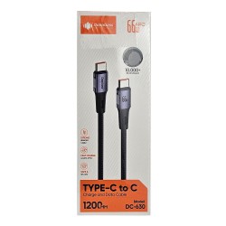 Cablu de date / incarcare rapida Deepbass DC-630 Type-C to Type-C - Negru