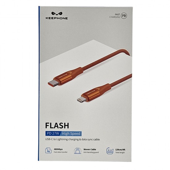 Cablu de date / incarcare rapida Keephone 27W Type-C to Lighting
