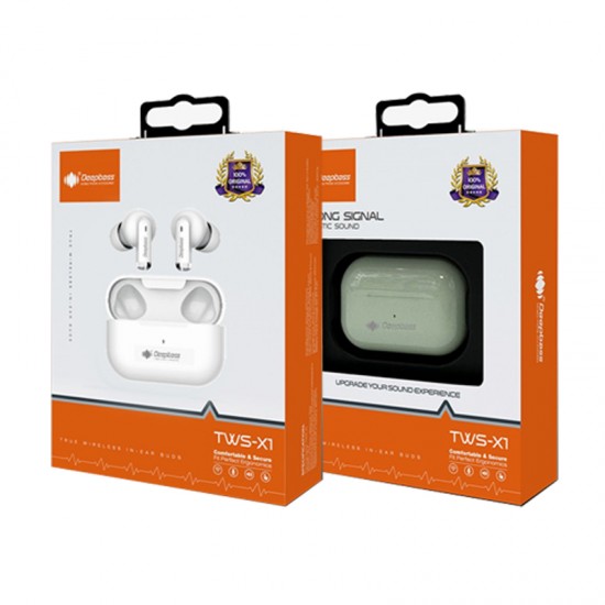 Casti wireless Deepbass TWS-X1 - Verde