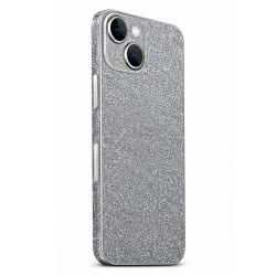 Folie spate cu sclipici pentru telefon VWK Skin  - Argintiu
