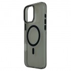 Husa spate Berlia Glaze Magsafe pentru iPhone 16 Pro Max - Transparent/Negru