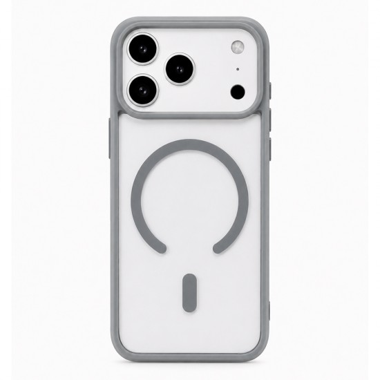 Husa spate pentru iPhone 17 Pro Max Berlia Magsafe Color - Gri