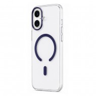 Husa spate pentru iPhone 17 Berlia Sheen Magsafe - Transparent/Mov