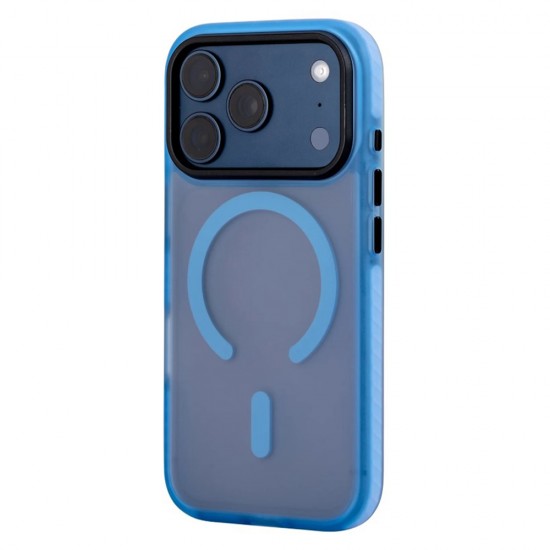 Husa spate pentru iPhone 17 Pro Max Berlia Smooth Magsafe - Albastru