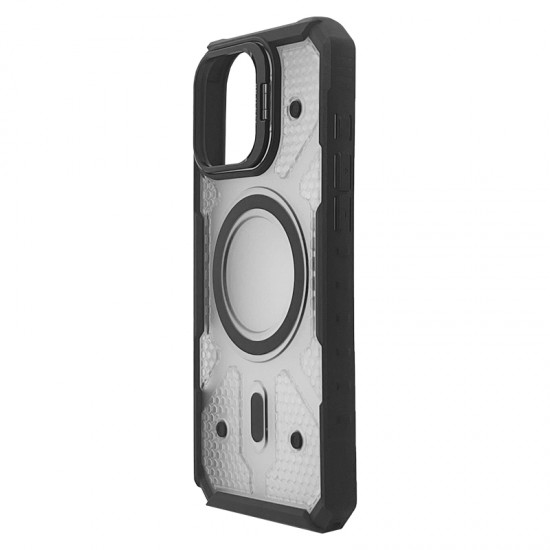 Husa spate Duty Case pentru iPhone 16 Pro - Semitransparent/Negru