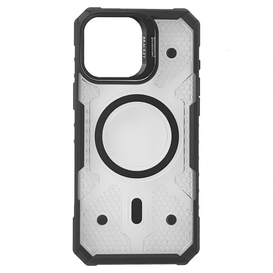Husa spate Duty Case pentru iPhone 16 Pro - Semitransparent/Negru