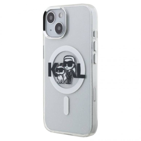 Husa spate pentru iPhone 16 Pro Max Karl Lagerfeld Glitter - Magsafe
