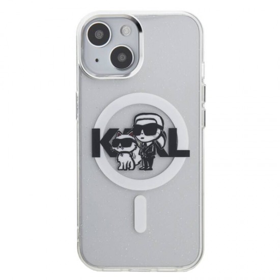 Husa spate pentru iPhone 16 Pro Max Karl Lagerfeld Glitter - Magsafe
