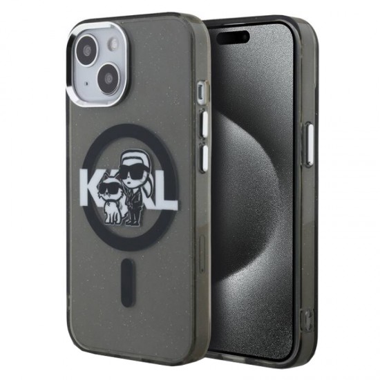 Husa spate pentru iPhone 16 Pro Max Karl Lagerfeld Glitter - Magsafe