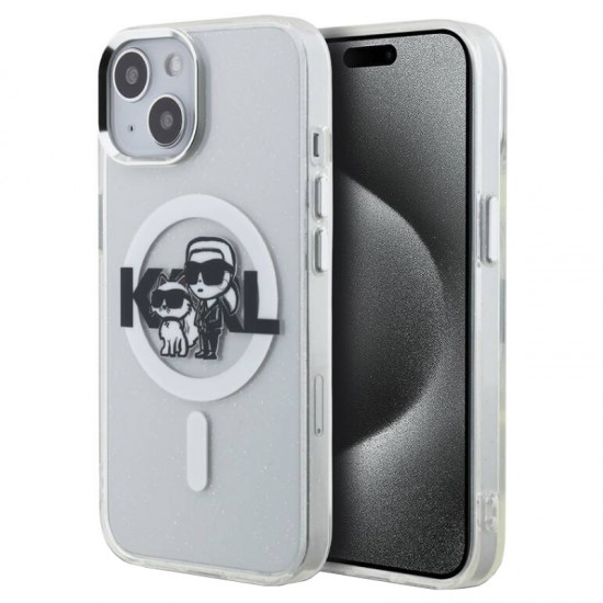 Husa spate pentru iPhone 16 Pro Max Karl Lagerfeld Glitter - Magsafe