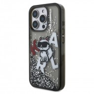 Husa spate pentru iPhone 16 Pro Max Karl Lagerfeld - Liquid Glitter