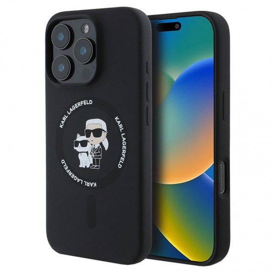 Husa spate pentru iPhone 16 Pro Max Karl Lagerfeld Magsafe - Negru