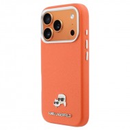 Husa spate pentru iPhone 17 Pro Karl Lagerfeld Pins Magsafe - Orange