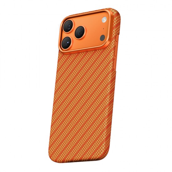 Husa spate pentru iPhone 17 Pro Keephone Kevilar Magsafe - Coral Portocaliu