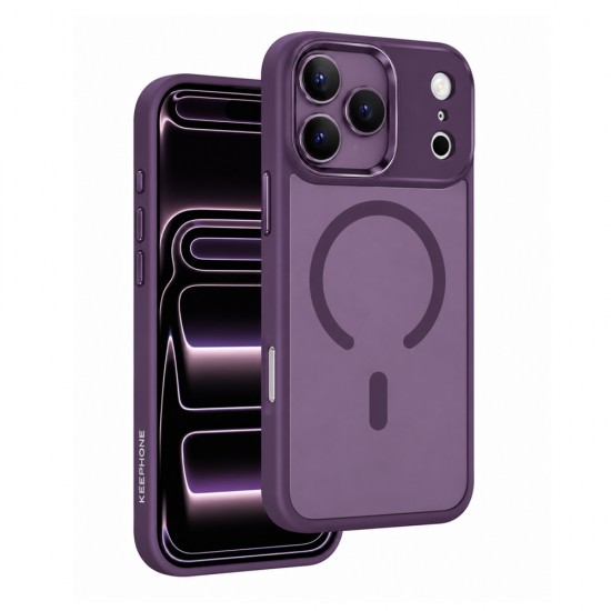 Husa spate pentru iPhone 18 Pro Max Keephone Magpro - Burgundy