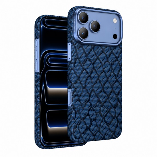 Husa spate pentru iPhone 17 Pro Keephone Kevilar Drakon Magsafe - Albastru