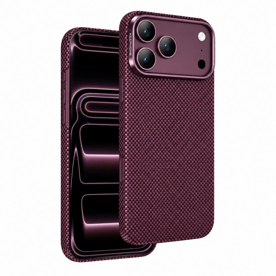 Husa spate pentru iPhone 17 Pro Max Keephone Kevilar Norra Magsafe - Burgundy