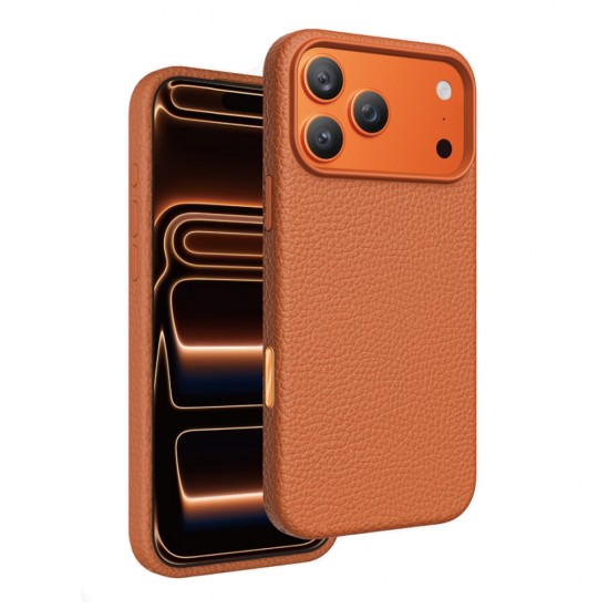 Husa spate pentru iPhone 17 Pro Max Keephone Lycucci - Portocaliu