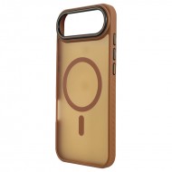 Husa spate pentru iPhone 17 Air Matte Case Magsafe - Semitransparent/Auriu