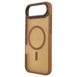 Husa spate pentru iPhone 17 Air Matte Case Magsafe - Semitransparent/Auriu