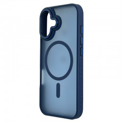 Husa spate pentru iPhone 17 Matte Case Magsafe - Semitransparent/Albastru