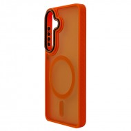 Husa spate pentru Samsung Galaxy S26 Matte Case Magsafe - Semitransparent/Orange