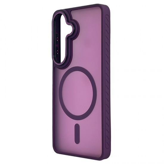 Husa spate pentru Samsung Galaxy S26 Matte Case Magsafe - Semitransparent/Mov