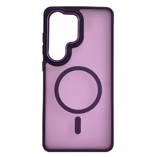 Husa spate pentru Samsung Galaxy S26 Ultra Matte Case Magsafe - Semitransparent/Mov