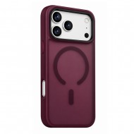 Husa spate pentru iPhone 18 Pro Matte Case MagSafe - Burgundy