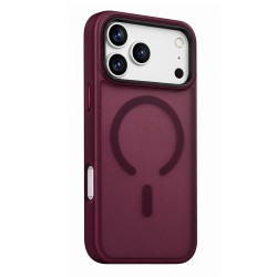 Husa spate pentru iPhone 18 Pro Max Matte Case MagSafe - Burgundy
