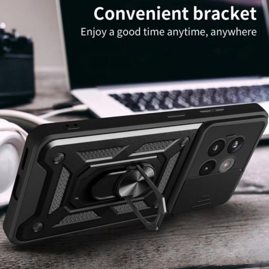 Husa spate pentru iPhone 15 Slide Case - Negru