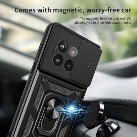 Husa spate pentru iPhone 15 Slide Case - Negru