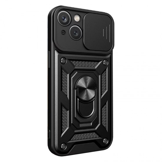 Husa spate pentru iPhone 15 Slide Case - Negru