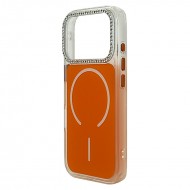 Husa spate pentru iPhone 17 Pro Syro Magsafe - Orange/Semitransparent