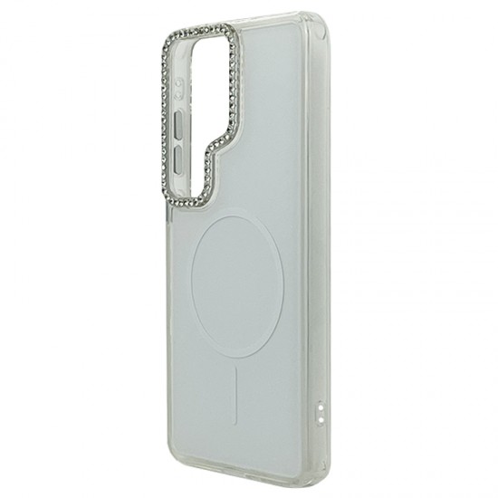 Husa spate pentru Samsung Galaxy S25 Ultra Syro Magsafe - Alb/Semitransparent