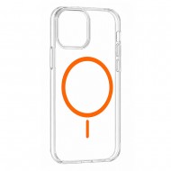 Husa spate pentru iPhone 17 Pro Max - Clear Magsafe Portocaliu