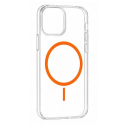 Husa spate pentru iPhone 17 Pro - Clear Magsafe Portocaliu