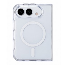 Husa spate pentru iPhone Duo Space Magsafe - Alb
