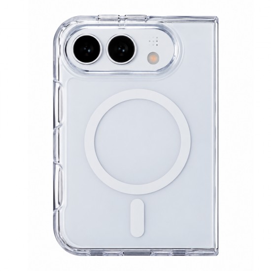 Husa spate pentru iPhone Duo Space Magsafe - Alb