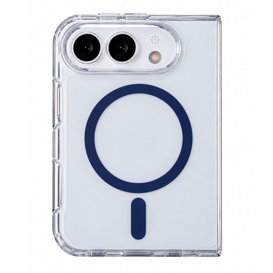 Husa spate pentru iPhone Duo Space Magsafe - Albastru