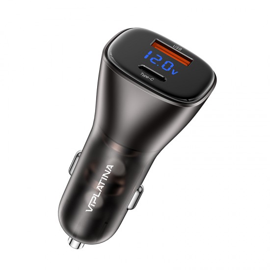Incarcator auto universal 1 x USB-A, 1 x Type-C, VIPLATINA VK17