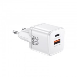 Incarcator Mini Remax C18 Type-C Plus USB-A 20W - Alb
