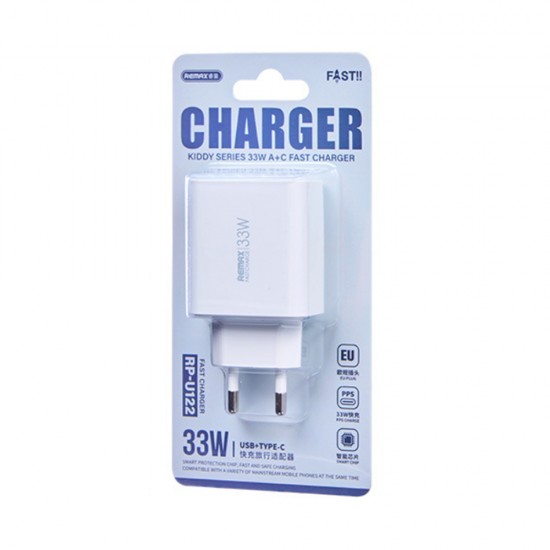 Incarcator Remax U122 33W Type-C Plus USB-A - Alb