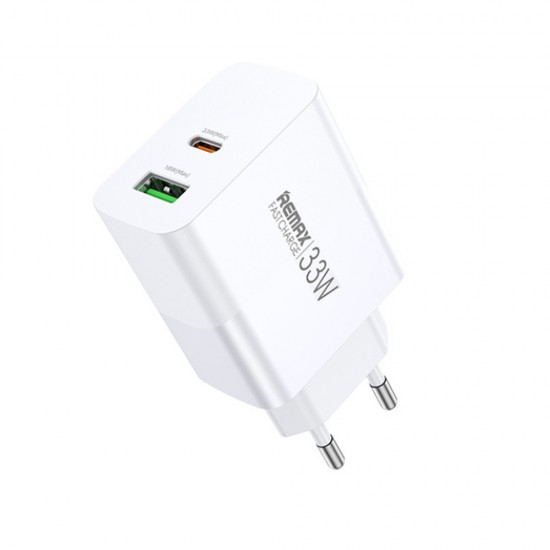 Incarcator Remax U122 33W Type-C Plus USB-A - Alb