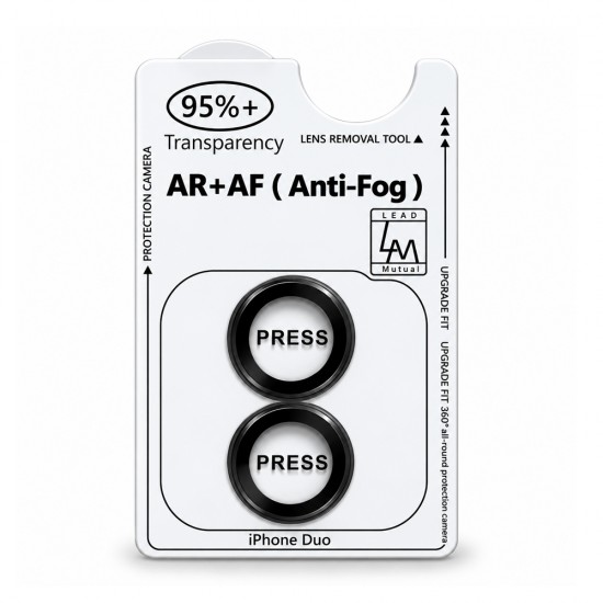 Protectie camera foto Shock pentru iPhone Duo - Negru