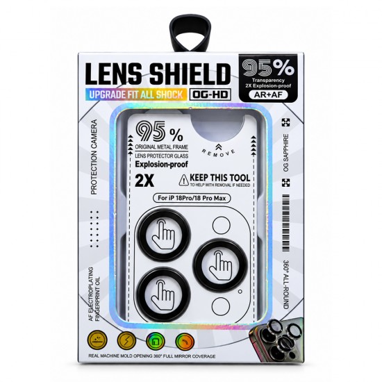 Protectie camera foto Shock pentru iPhone 18 Pro - Negru