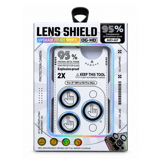 Protectie camera foto Shock pentru iPhone 18 Pro Max - Sky Blue