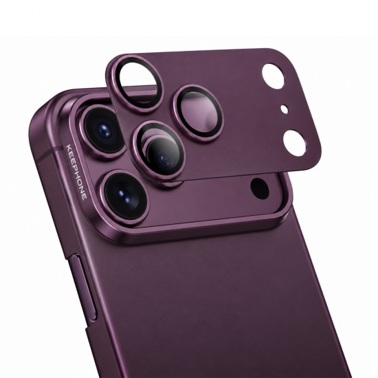 Protectie camera Keephone full pentru iPhone 18 Pro Max - Burgundy