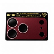 Protectie camera full diamond pentru iPhone 18 Pro Max - Burgundy