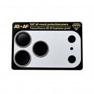 Protectie camera full diamond pentru iPhone 17 Pro Max - Silver